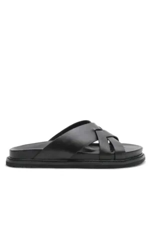 Cross Cut Slide Black
