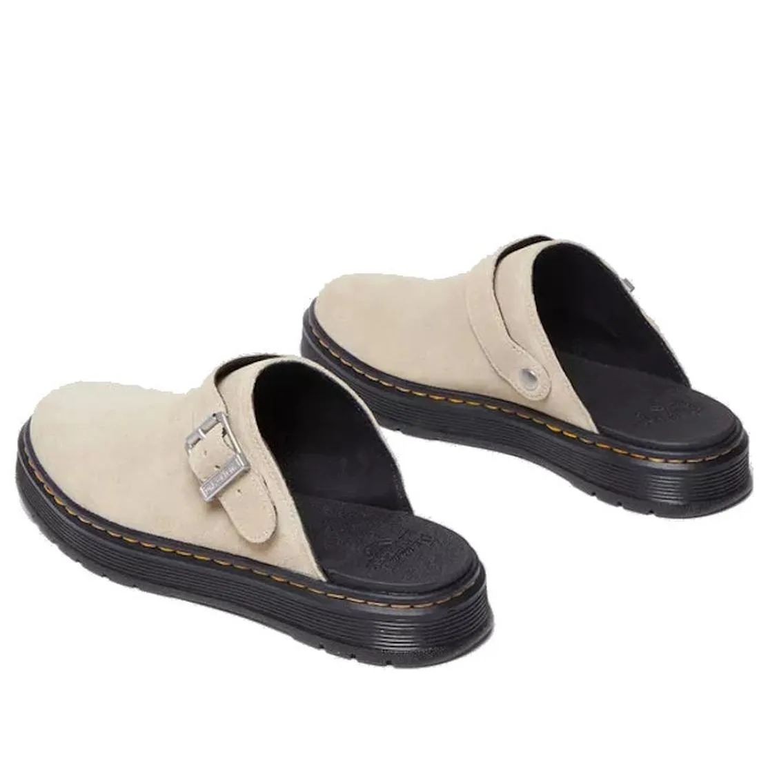 Dr Martens - Brookline Suede Mule Clog Sandal Light Tan