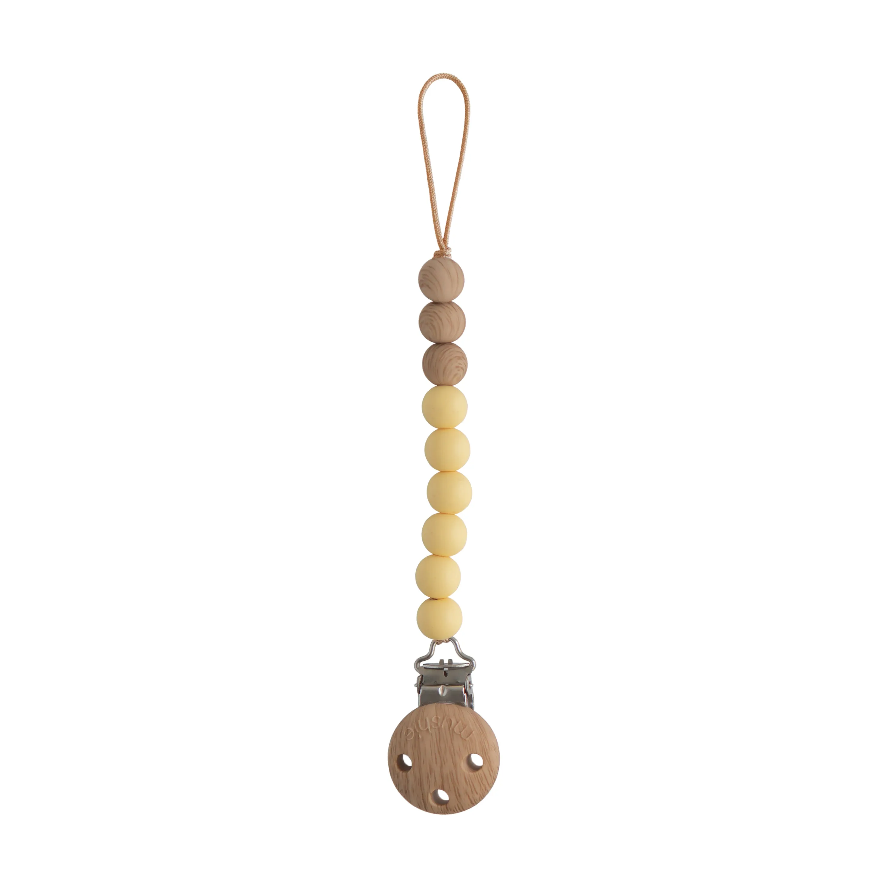 Eva Silicone Pacifier Clip - Muted Yellow