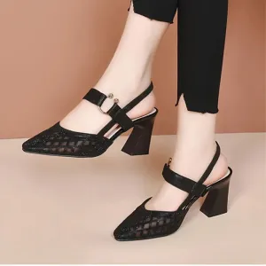 Hot Sale 40% OFFPointy Toe Ankle Strap Rhinestone Sandals
