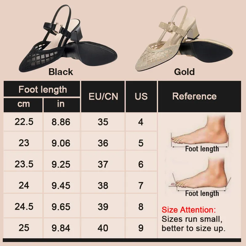 Hot Sale 40% OFFPointy Toe Ankle Strap Rhinestone Sandals