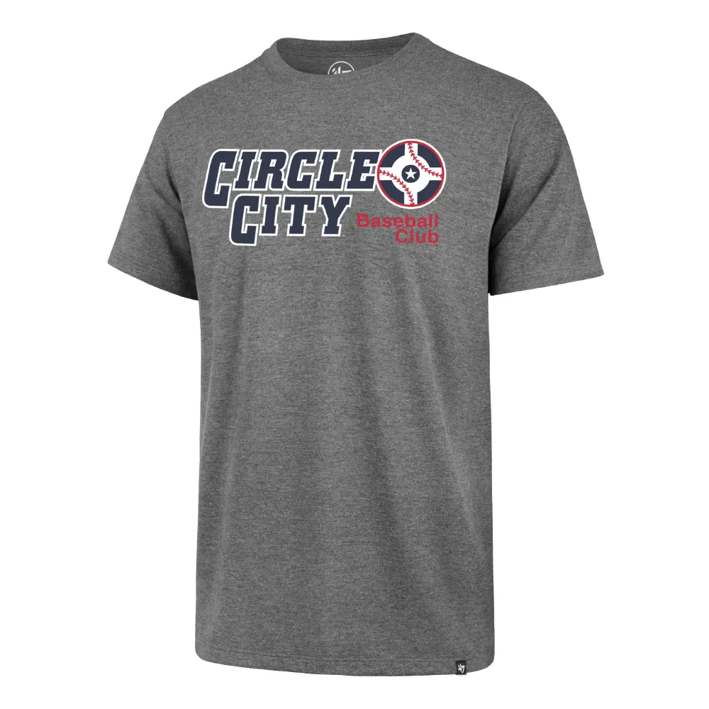 Indianapolis Indians '47 Adult Grey Circle City Overshift Franklin Tee