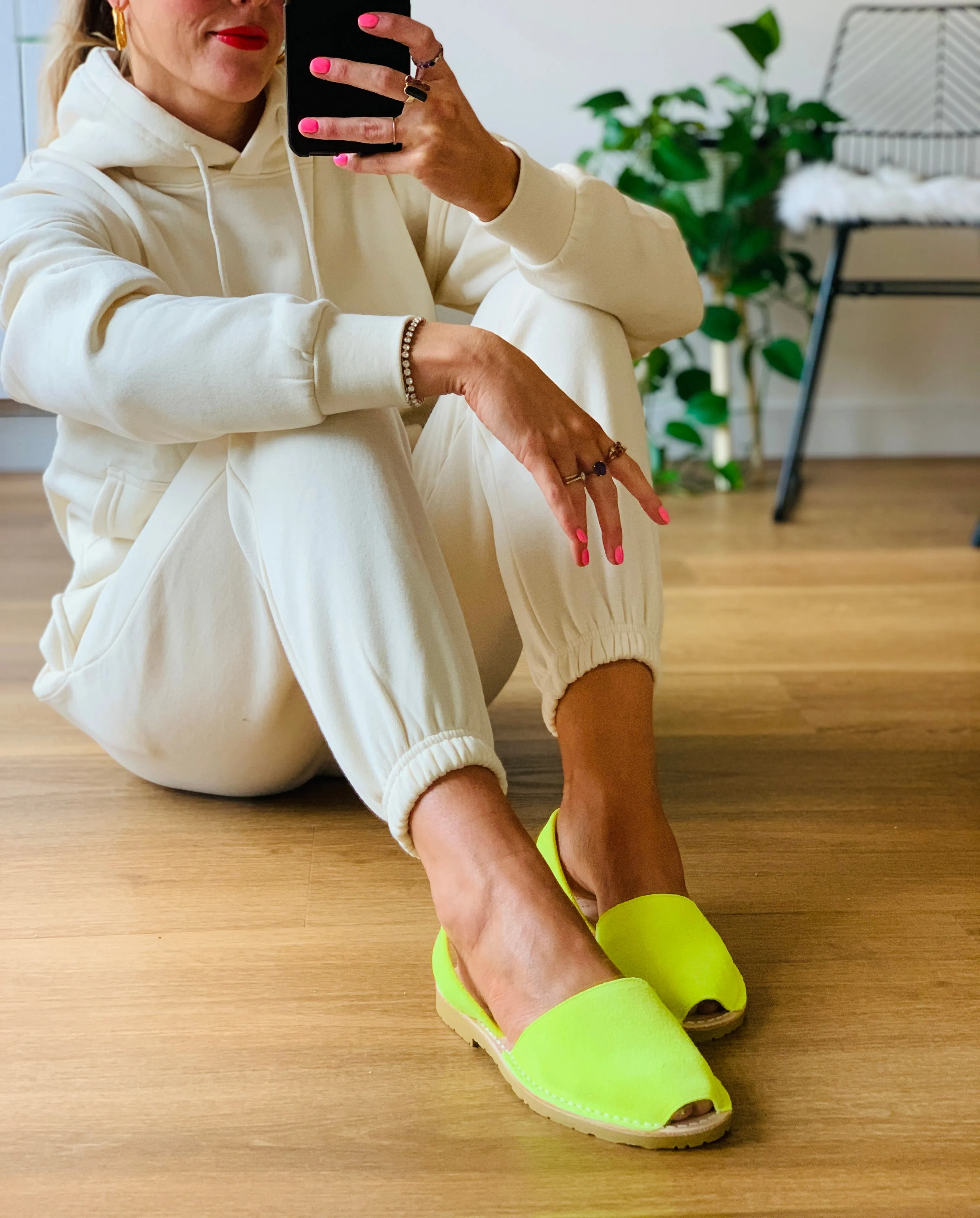 Neon Yellow Suede