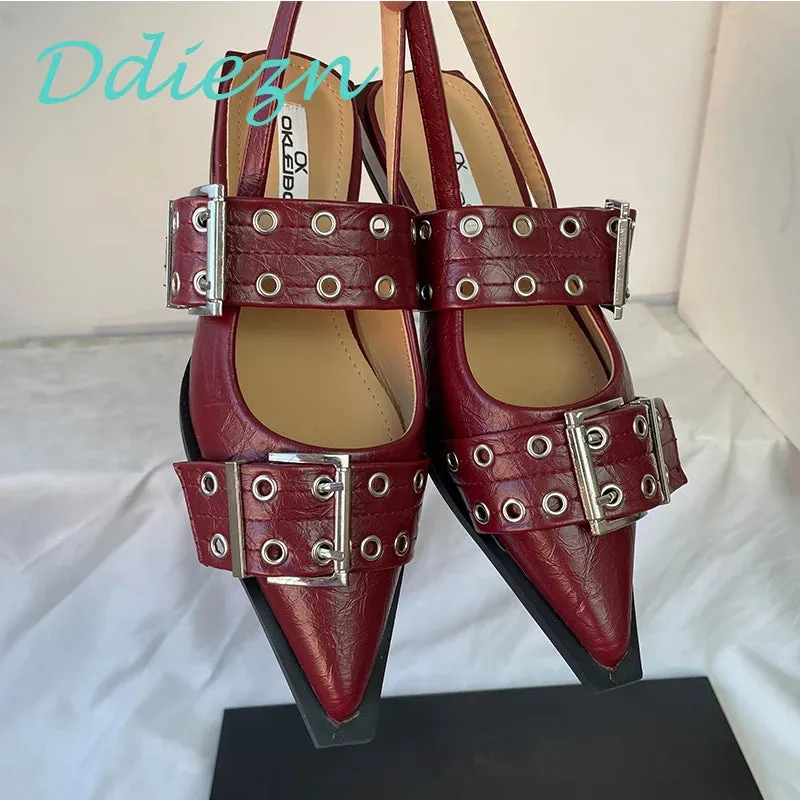 New Women Sandals Shoes Pointed Toe 2025.