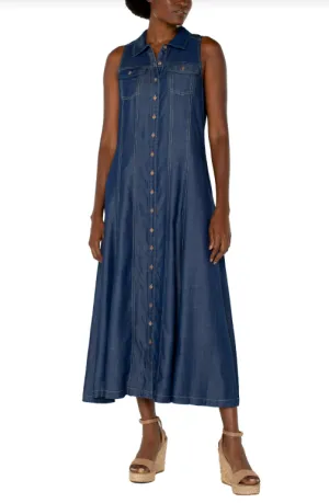 Sleeveless Button Down Maxi Dress 54" LMD010Y47