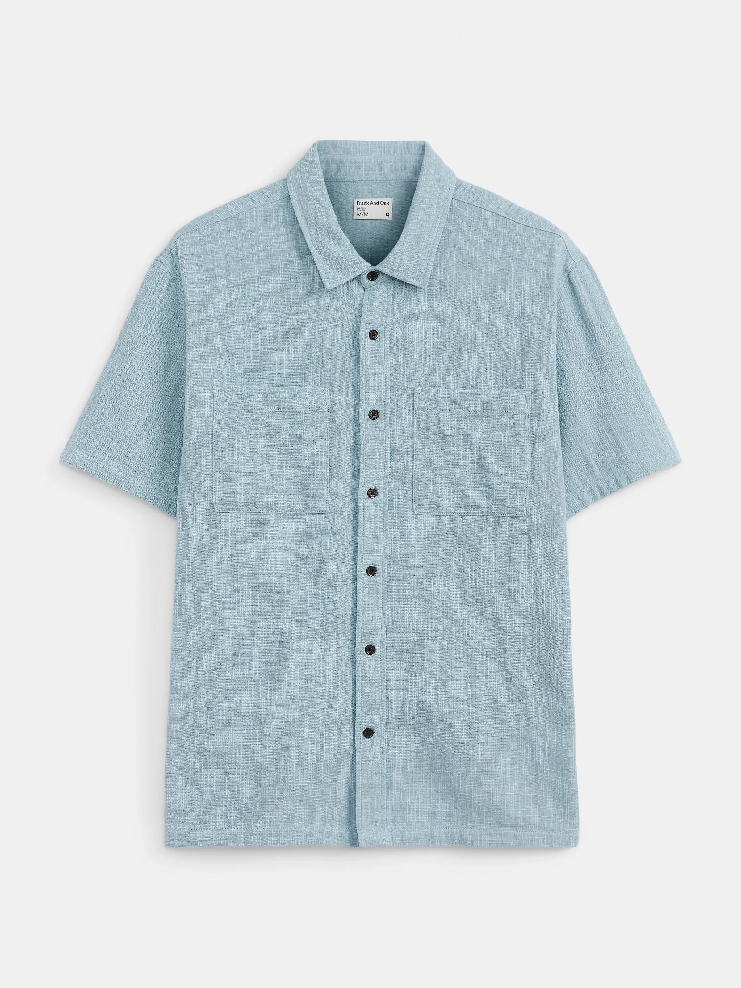 The Double Cloth Shirt in Muted Blue