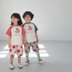 Tomato Print Summer Shorts