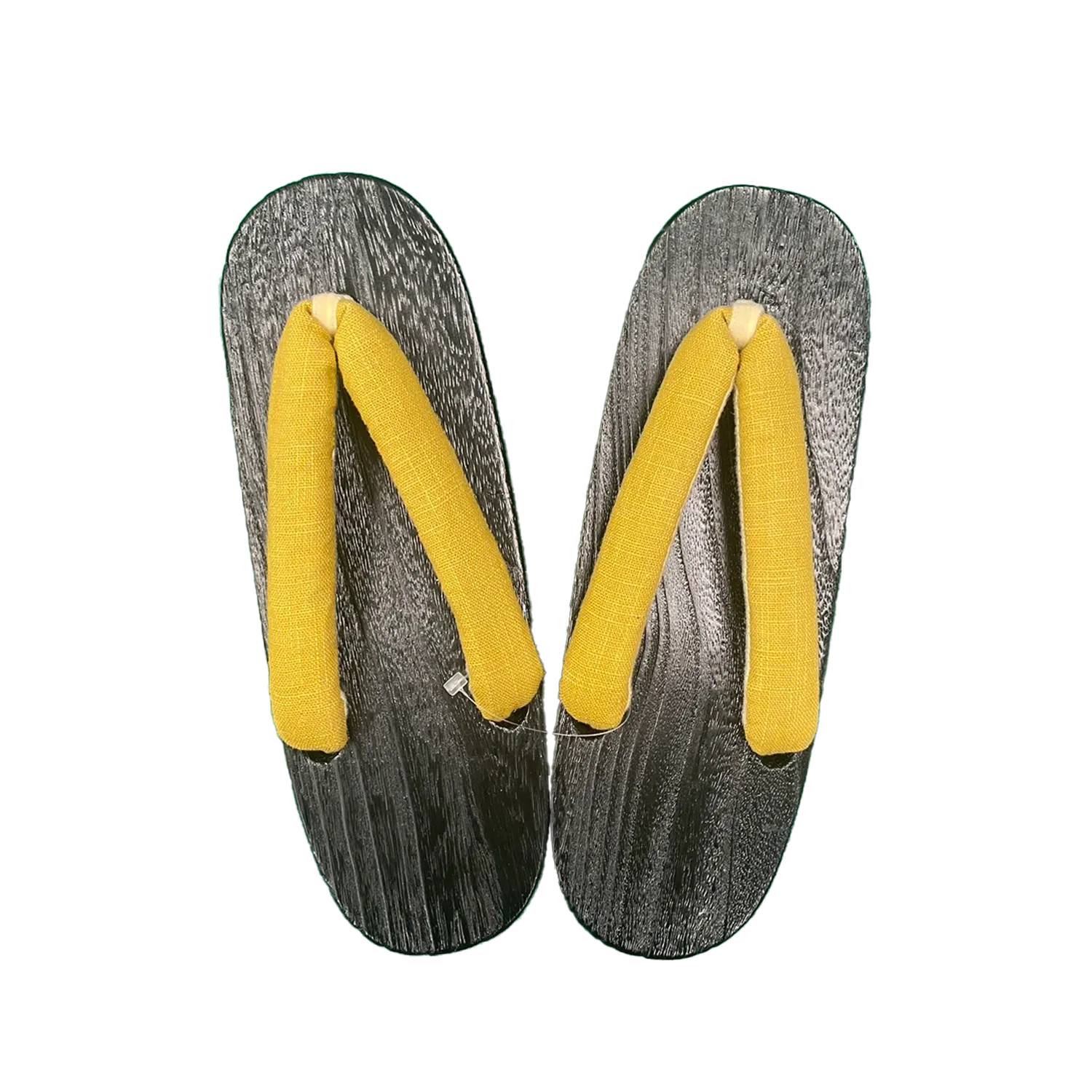 Woman's Wooden Geta Sandals : Yellow & Black sole